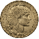 WORLD GOLD 20 FRANC ROOSTER