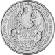 2017 2 OZ SILVER QUEENS BEAST RED DRAGON